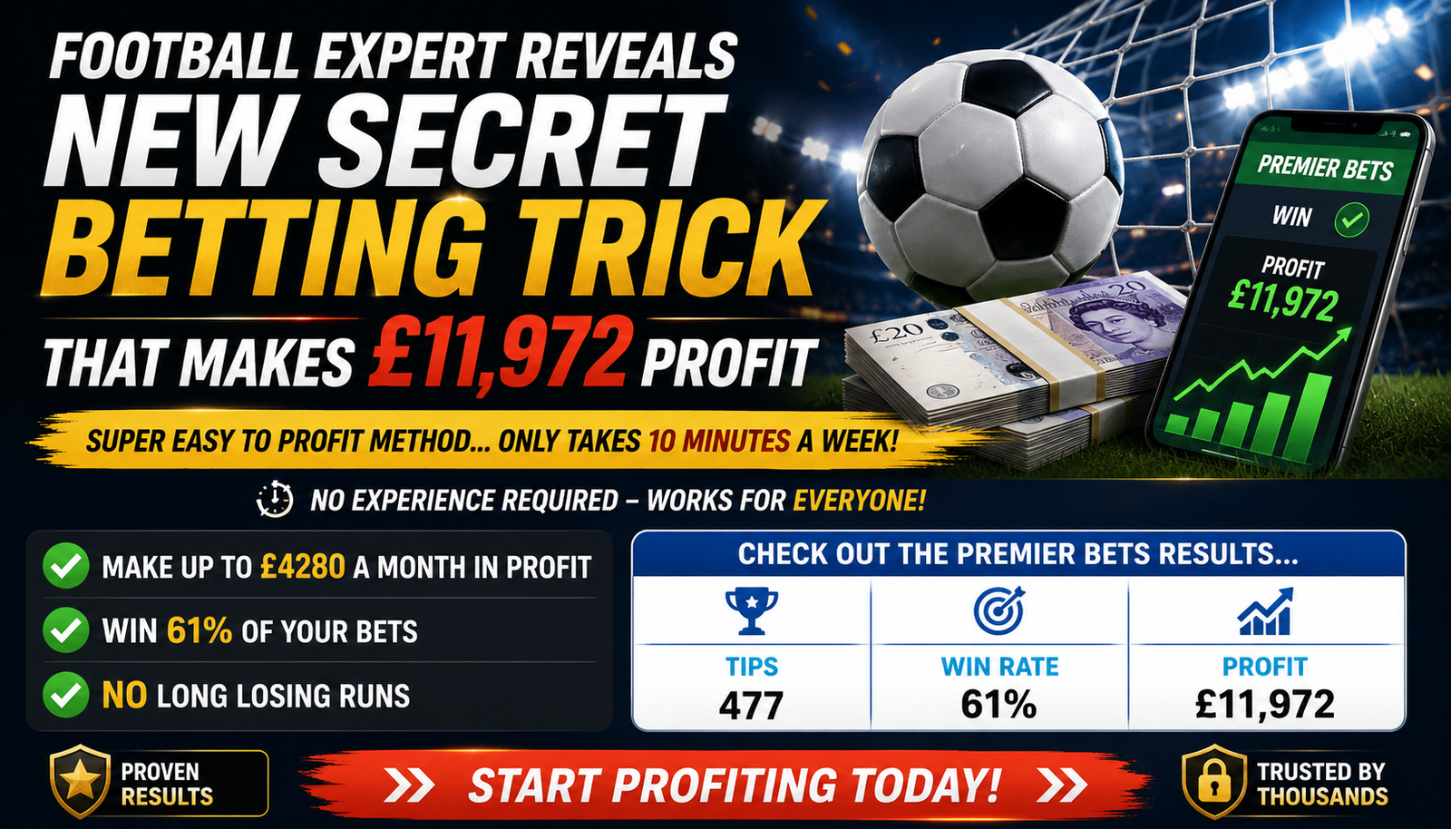 Premier Bets football tipping service — sponsored link to Pro Punting Systems